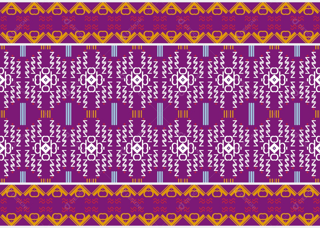 Padrão Tribal Tradicional Estilo Asteca Ilustração Colorida Vetor EPS