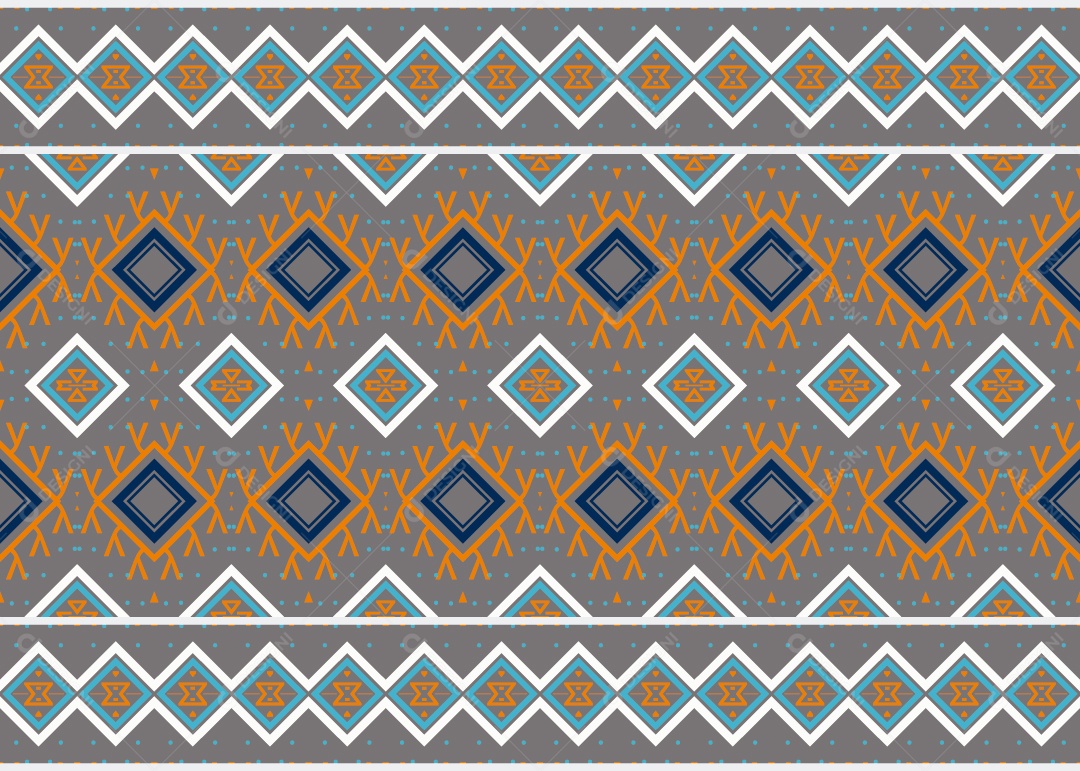 Padrão Tribal Tradicional Estilo Asteca Ilustração Colorida Vetor EPS