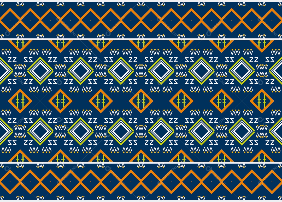 Padrão Tribal Tradicional Estilo Asteca Ilustração Colorida Vetor EPS