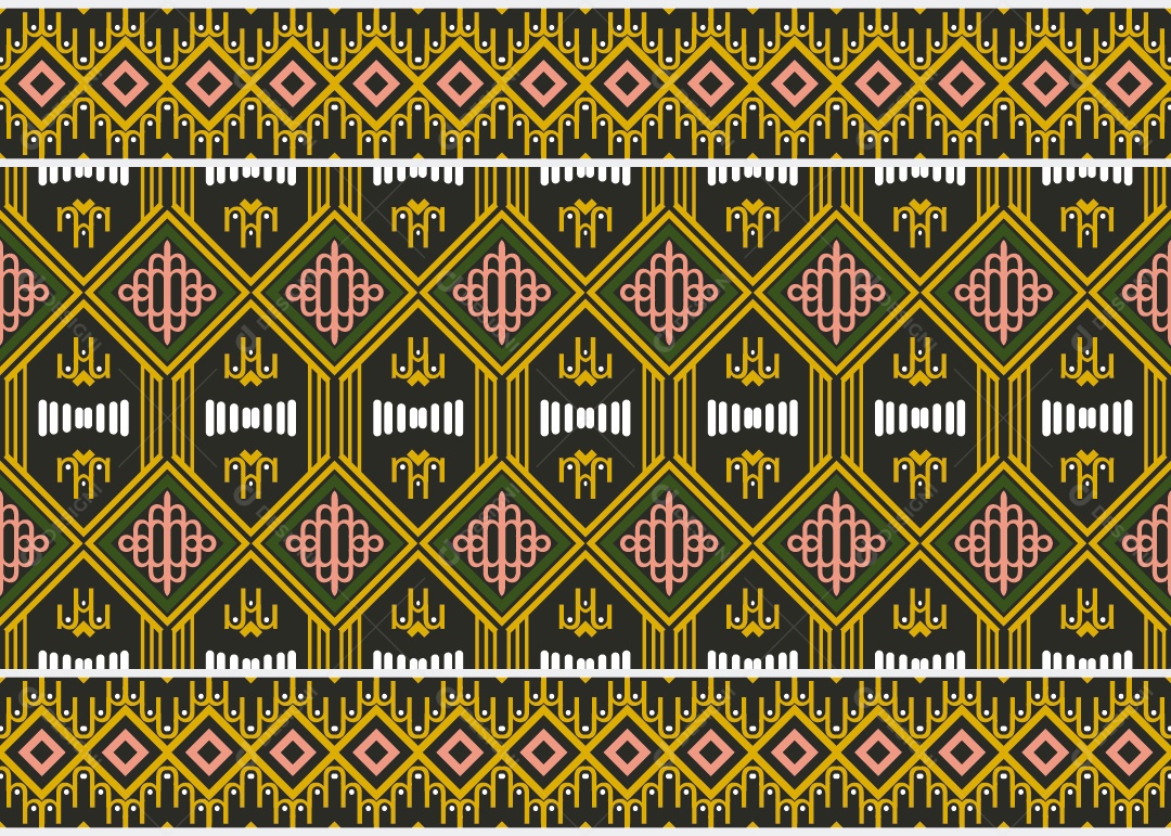 Padrão Tribal Tradicional Estilo Asteca Ilustração Colorida Vetor EPS