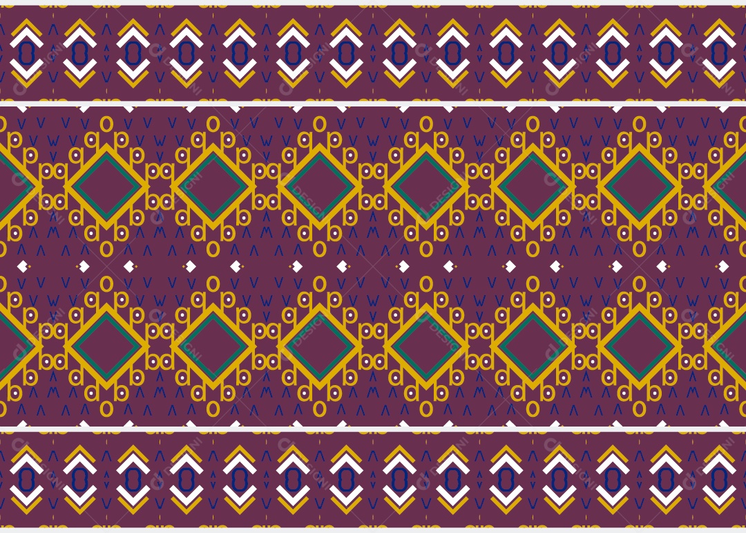 Padrão Tribal Tradicional Estilo Asteca Ilustração Colorida Vetor EPS