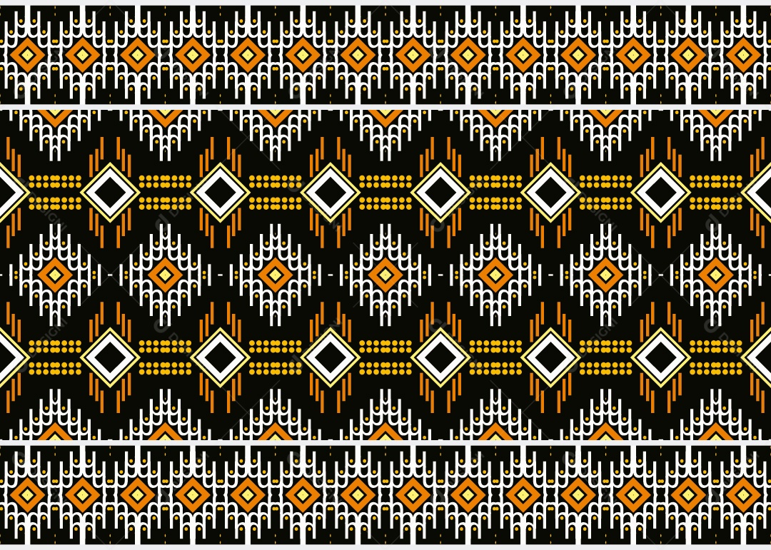 Padrão Tribal Tradicional Estilo Asteca Ilustração Colorida Vetor EPS