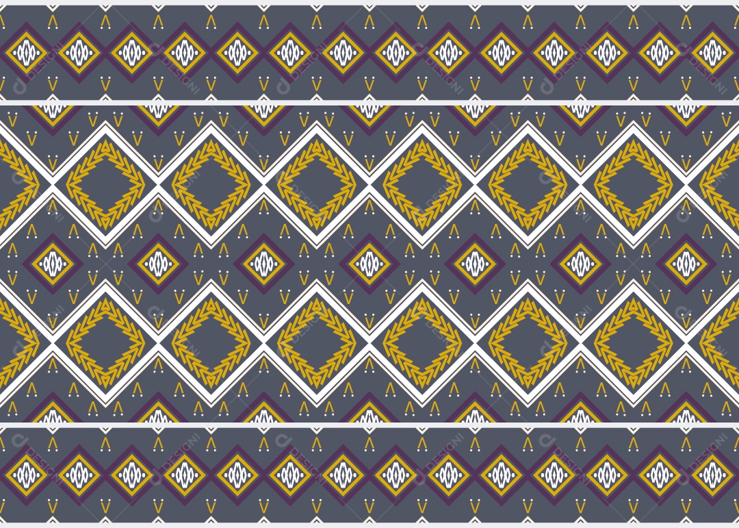 Padrão Tribal Tradicional Estilo Asteca Ilustração Colorida Vetor EPS