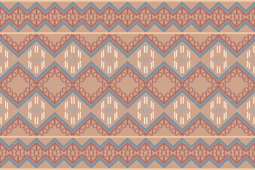 Padrão Tribal Tradicional Estilo Asteca Ilustração Colorida Vetor EPS