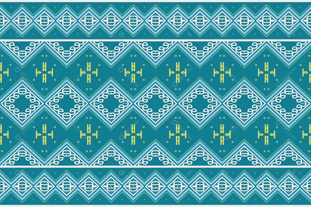 Padrão Tribal De Fundo Ilustração Azul Vetor EPS