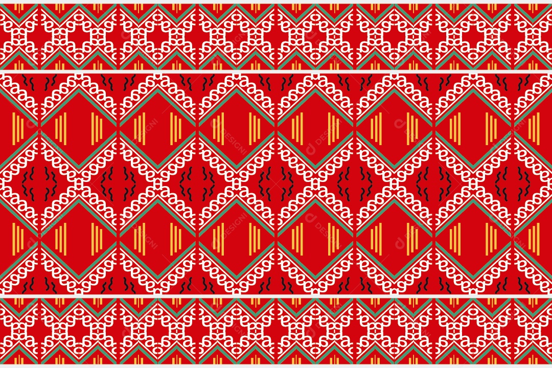 Padrão Tribal De Fundo Ilustração Vermelho Vetor EPS
