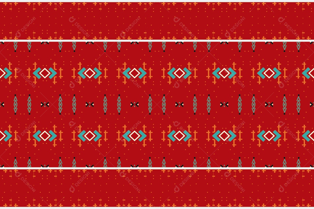 Padrão Tribal De Fundo Ilustração Vermelho Vetor EPS