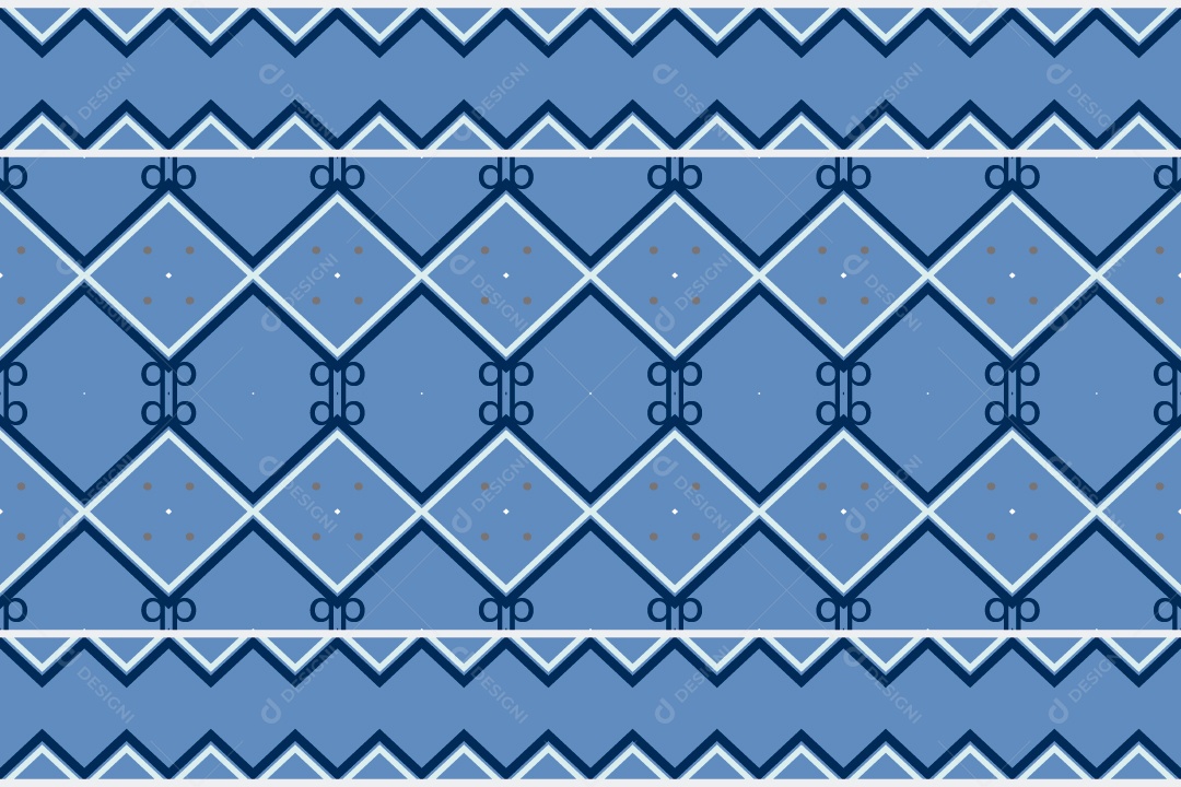 Padrão Tribal De Fundo Ilustração Azul Vetor EPS