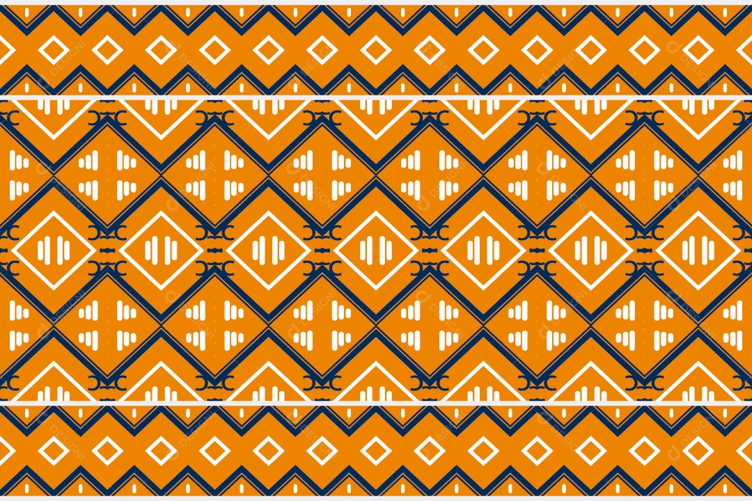 Padrão Tribal De Fundo Ilustração Laranjado Vetor EPS