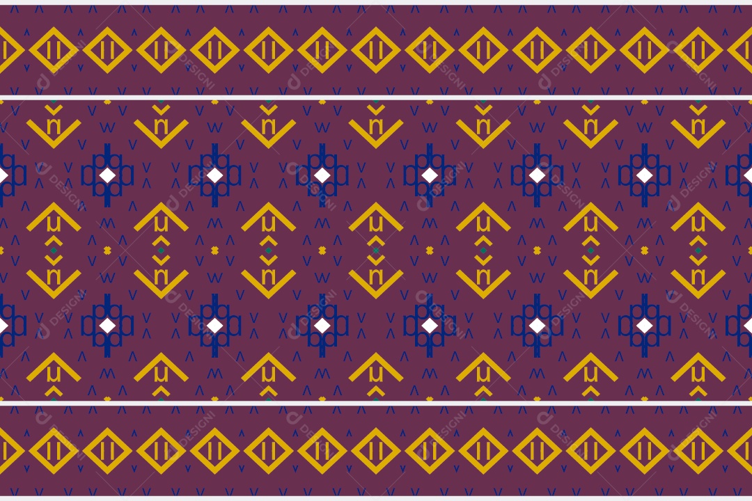 Padrão Tribal De Fundo Ilustração Roxo e Dourado Vetor EPS