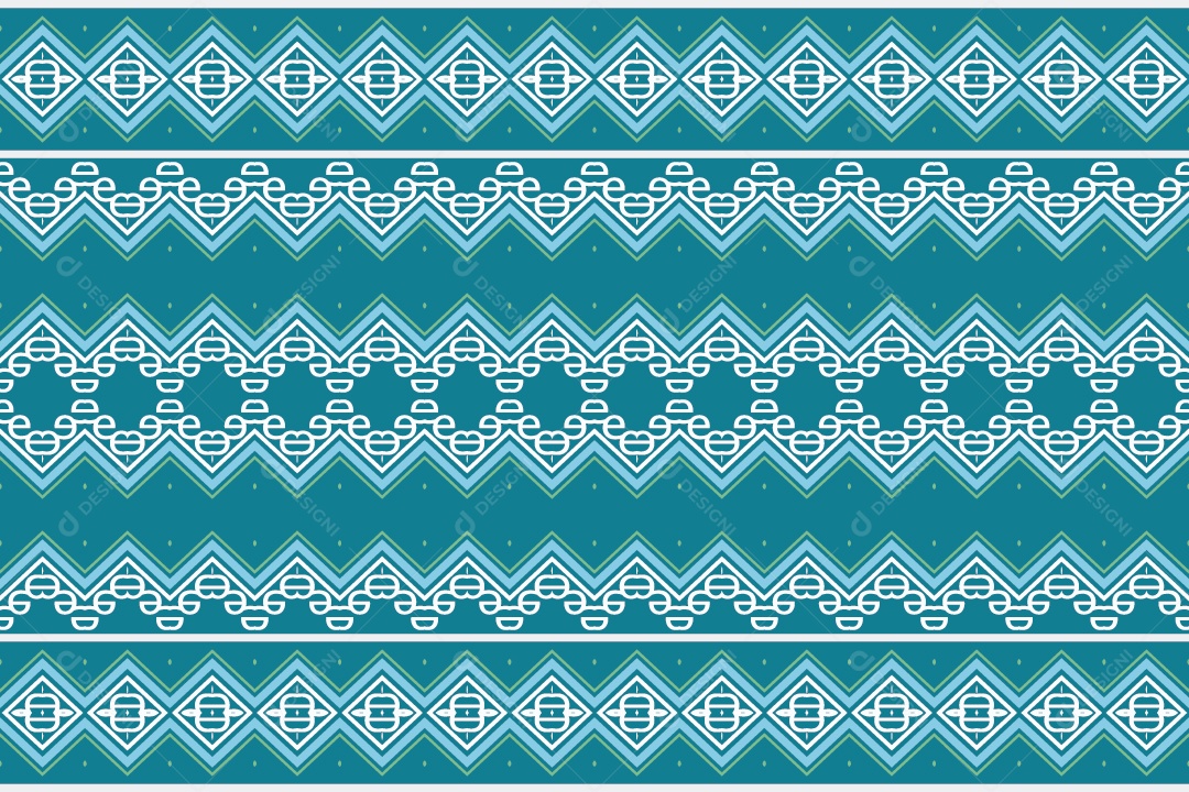 Padrão Tribal De Fundo Ilustração Azul Vetor EPS