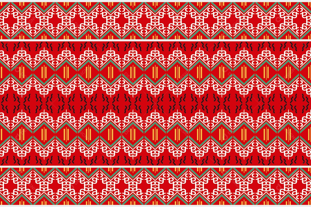 Padrão Tribal De Fundo Ilustração Vermelho Vetor EPS