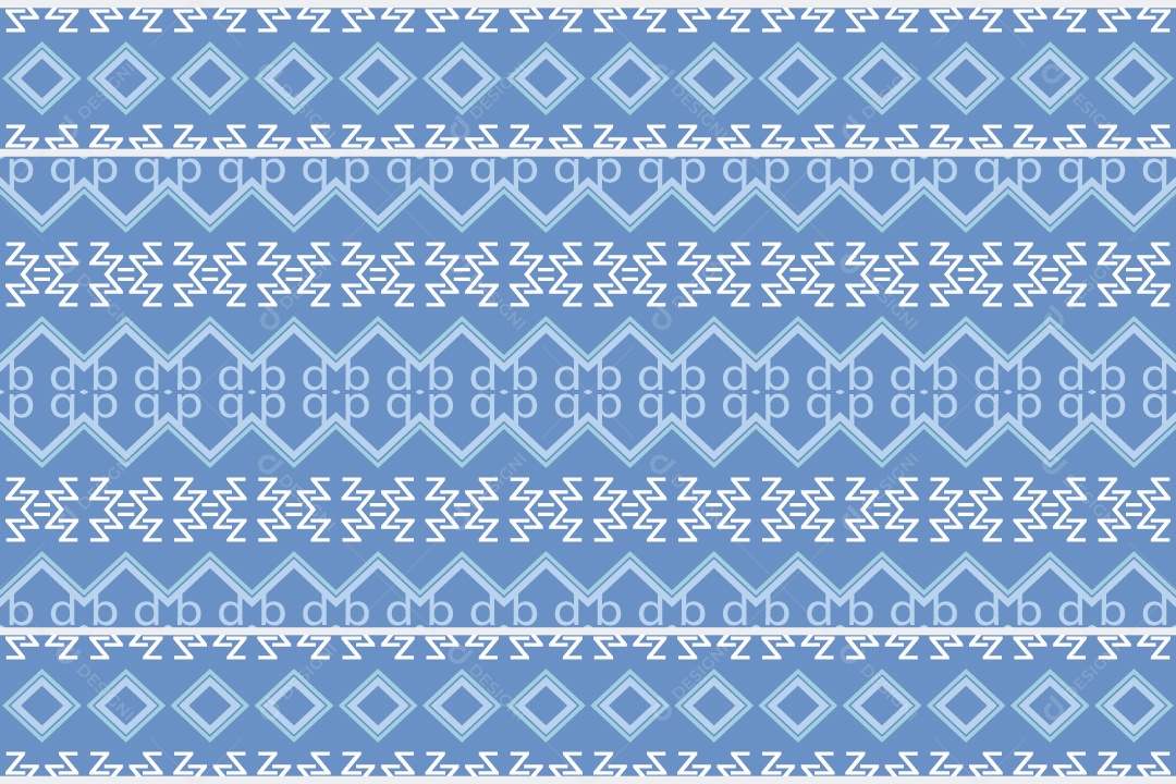 Padrão Tribal De Fundo Ilustração Azul Vetor EPS