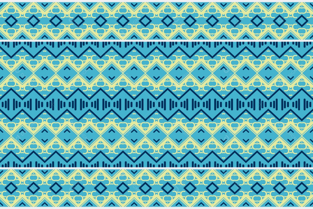 Padrão Tribal De Fundo Ilustração Azul Vetor EPS