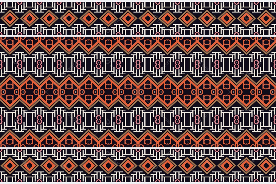 Padrão Tribal De Fundo Ilustração Colorida Vetor EPS