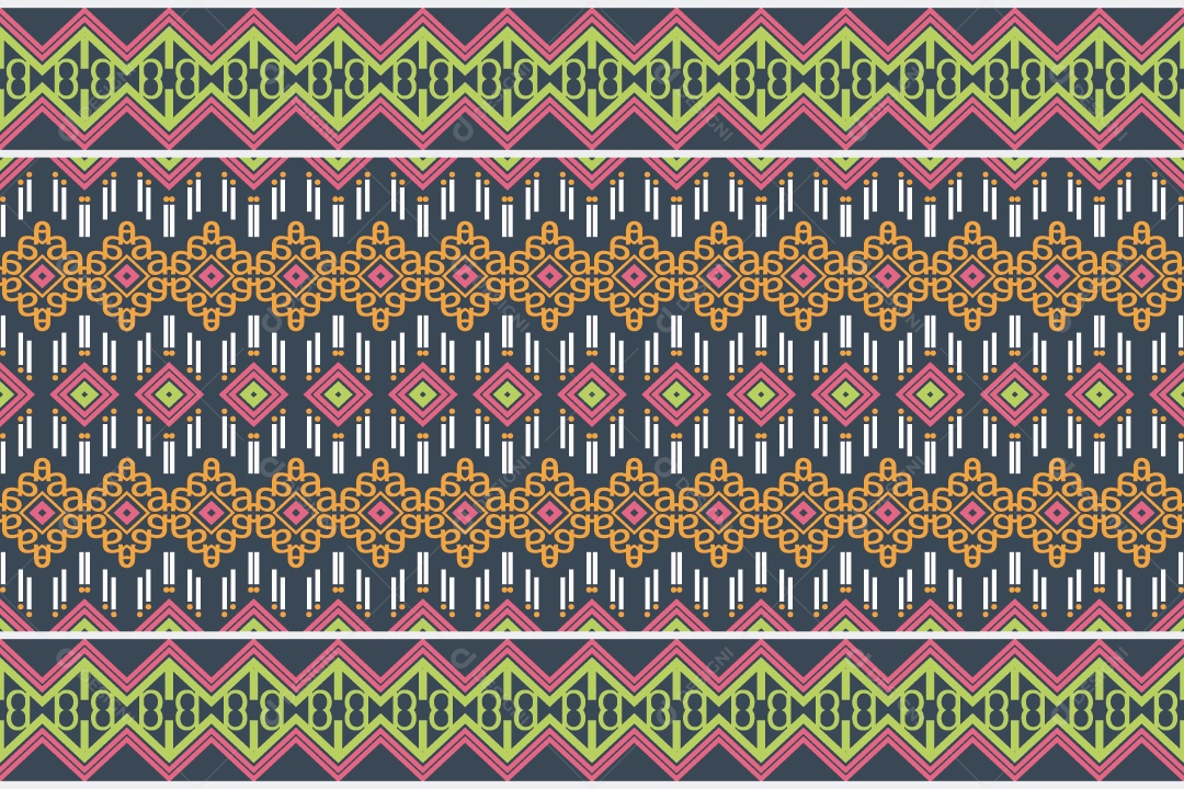 Padrão Tribal De Fundo Ilustração Colorida Vetor EPS