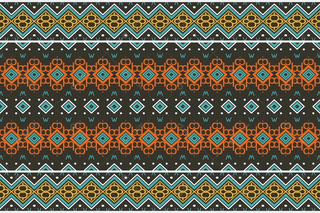Padrão Tribal De Fundo Ilustração Colorida Vetor EPS
