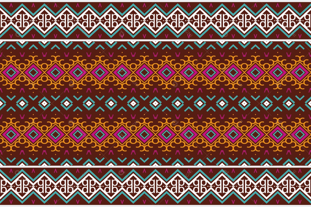 Padrão Tribal De Fundo Ilustração Colorida Vetor EPS