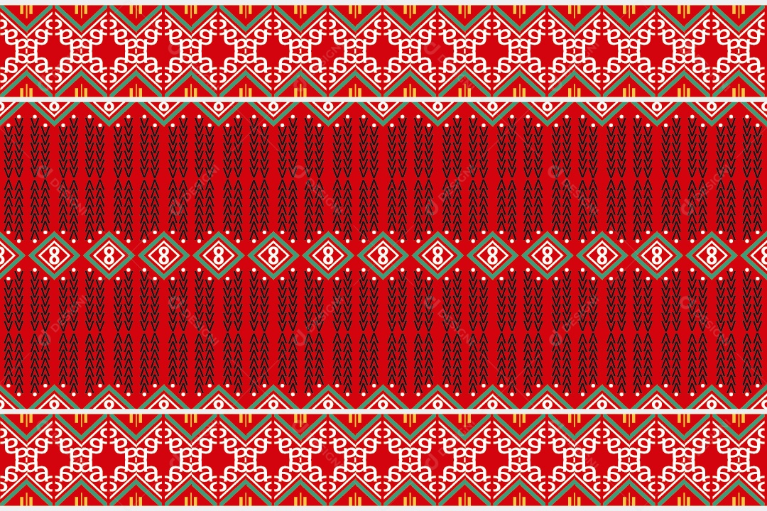 Padrão Tribal De Fundo Ilustração Vermelho Vetor EPS