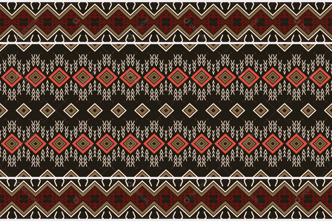 Padrão Tribal De Fundo Ilustração Colorida Vetor EPS