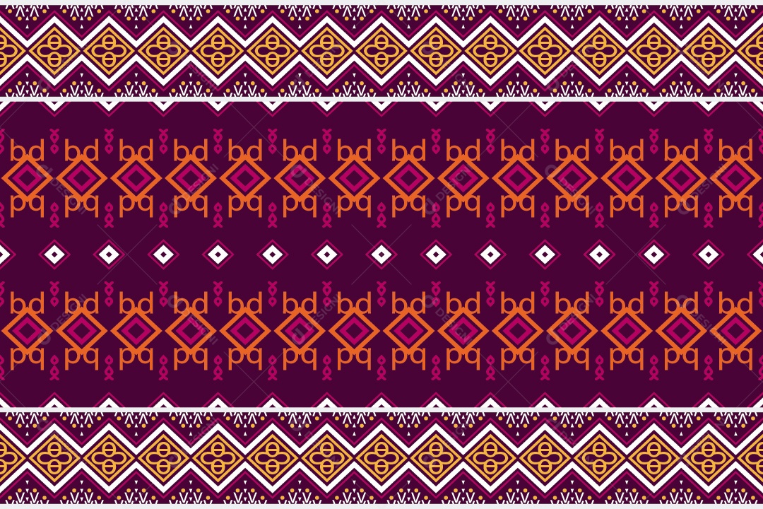 Padrão Tribal De Fundo Ilustração Colorida Vetor EPS