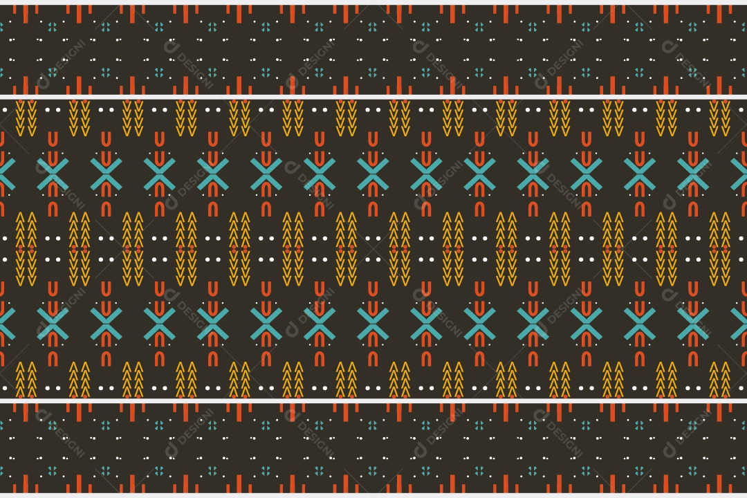 Padrão Tribal De Fundo Ilustração Colorida Vetor EPS