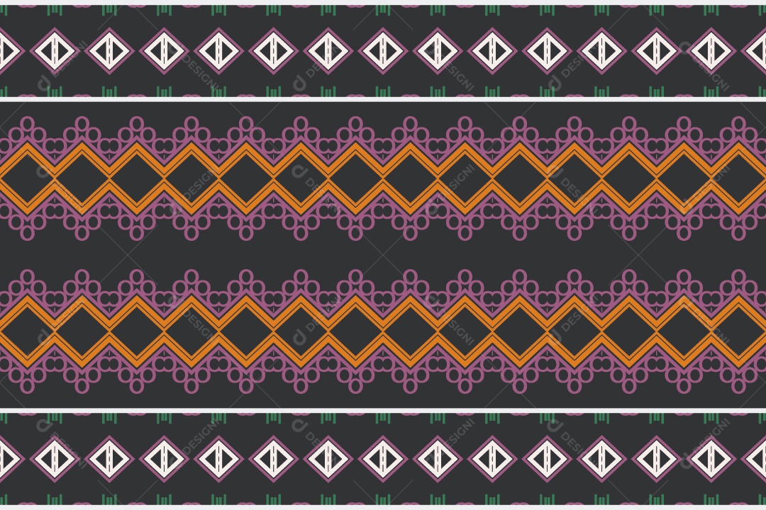 Padrão Tribal De Fundo Ilustração Colorida Vetor EPS