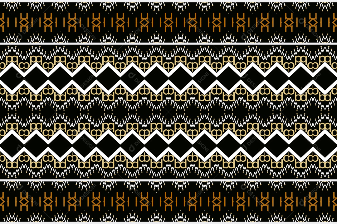 Padrão Tribal De Fundo Ilustração Colorida Vetor EPS