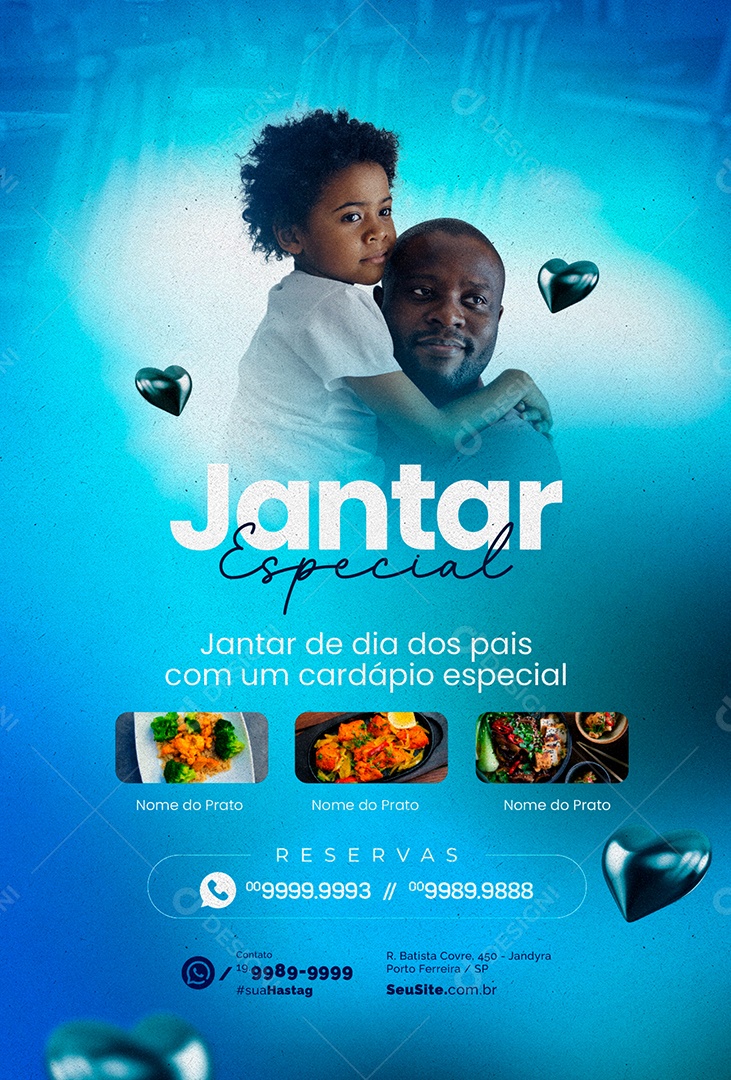 Jantar Especial Dia Dos Pais Jantar De Dia Dos Pais Com Um Cardápio Especial Social Media PSD Editável