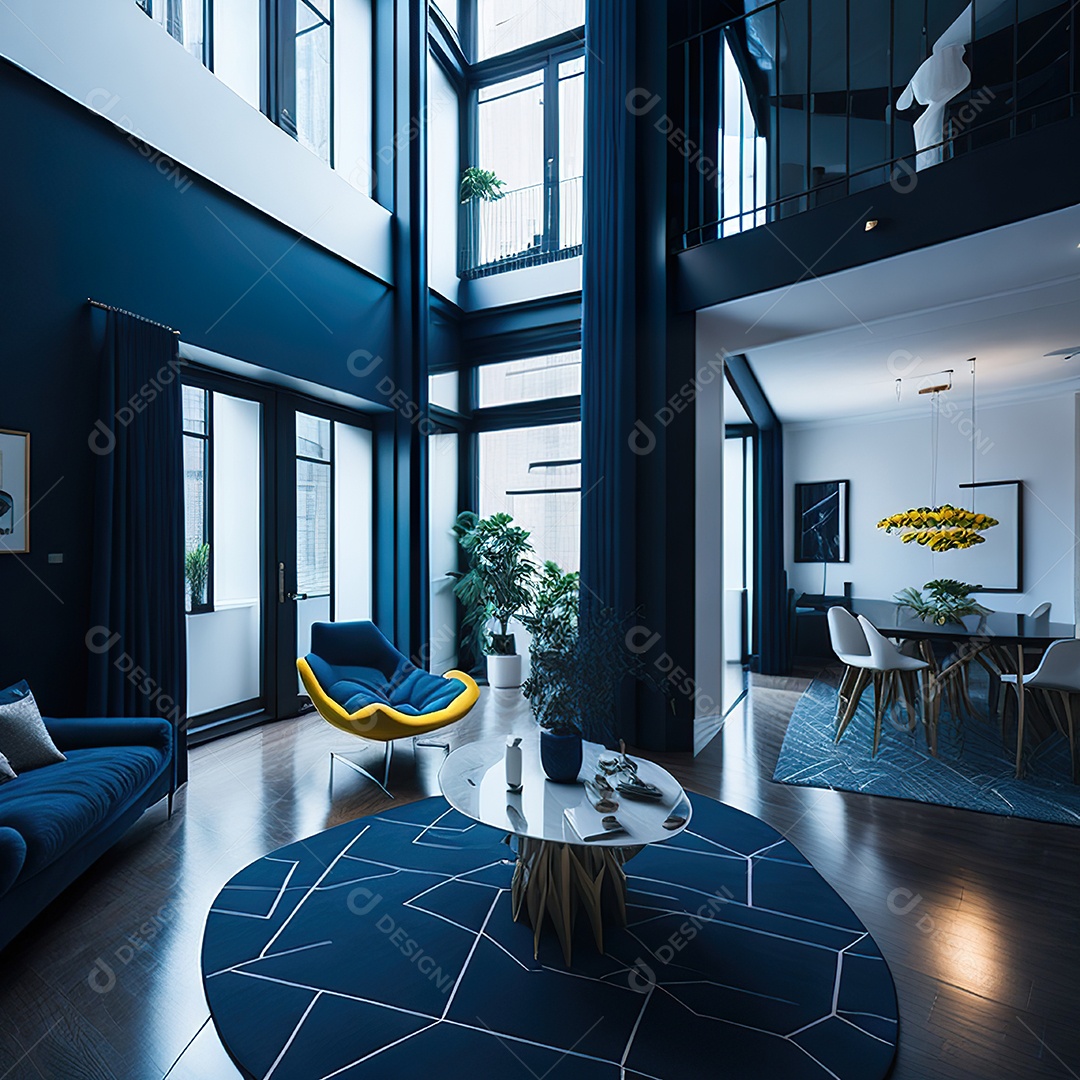 Retrato realista de espaço vital preto dourado