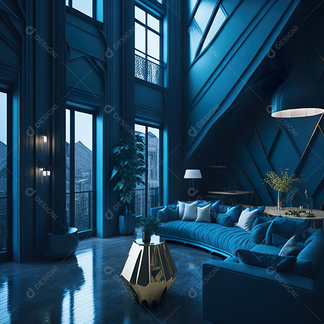 Retrato realista de espaço vital preto dourado