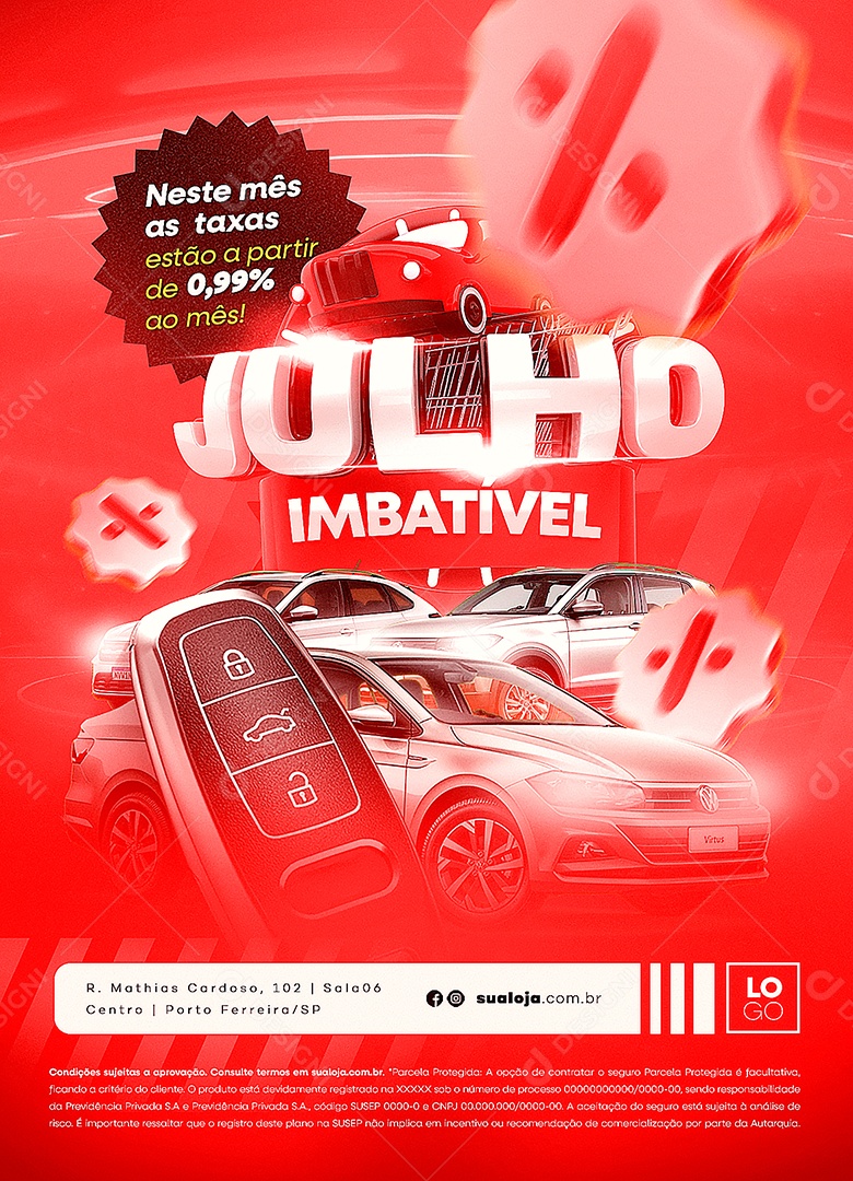 Concessionária Julho Imbatível Social Media PSD Editável