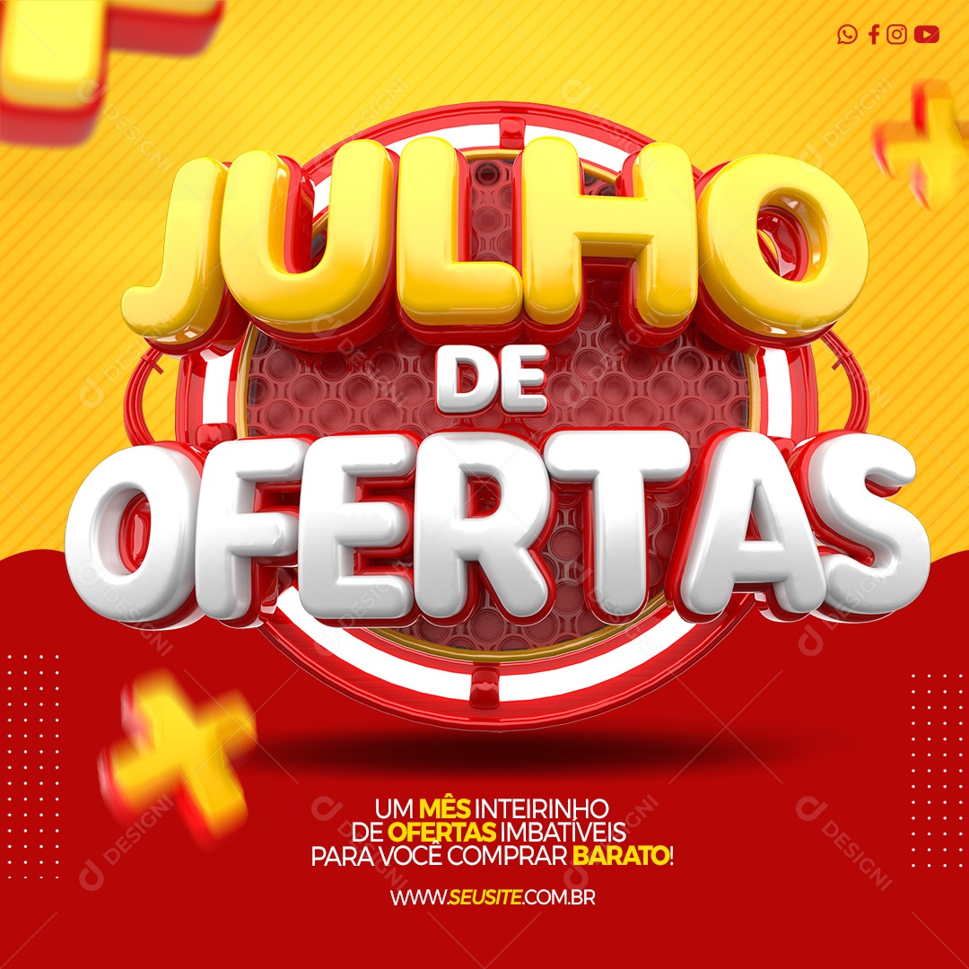 Julho De Ofertas Social Media PSD Editável