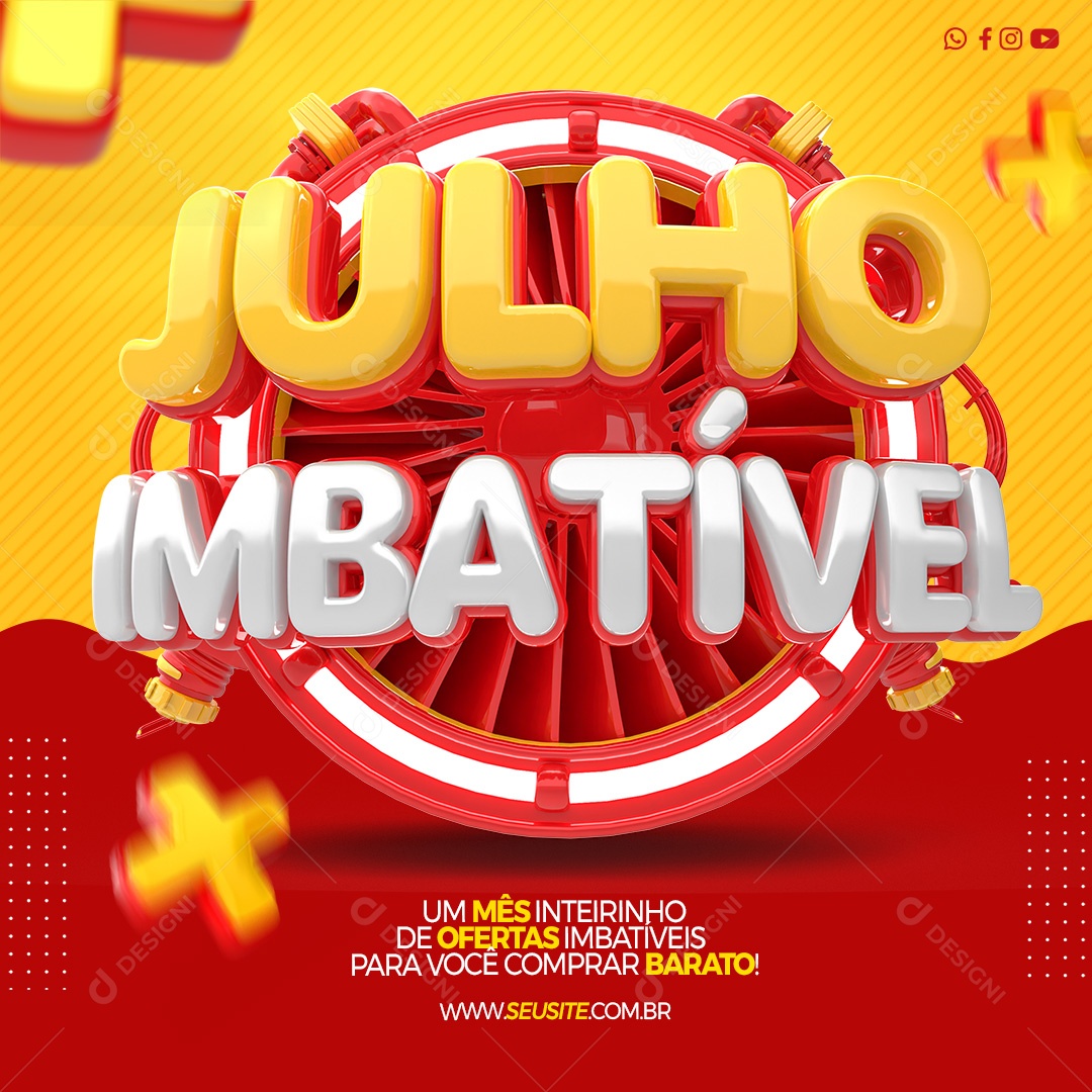 Social Media Julho Imbatível Para Você Comprar Barato PSD Editável