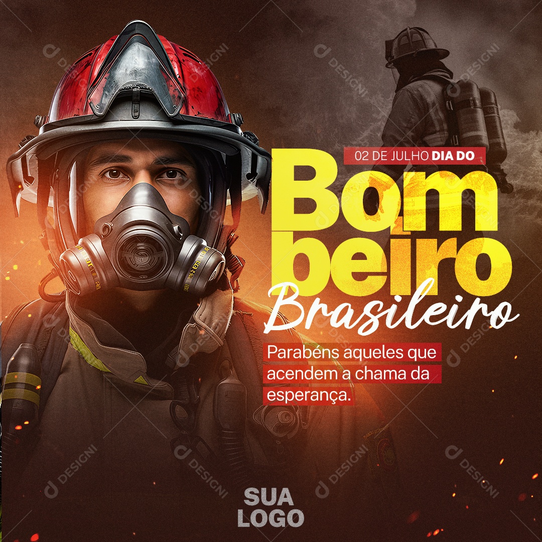 Social Media Dia Do Bombeiro Brasileiro 02 De Julho PSD Editável