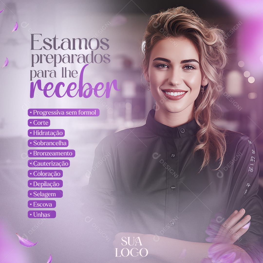 Estamos Preparados Salão De Beleza Social Media PSD Editável