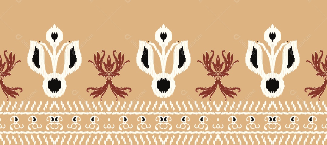 Tapete Tribal Tradicional Estilo Asteca Ilustração Colorida Vetor EPS