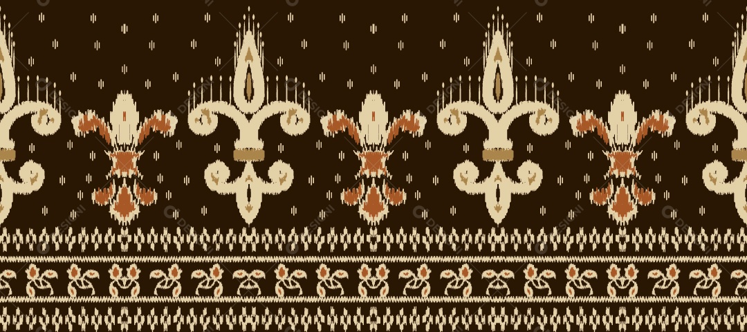 Tapete Tribal Tradicional Estilo Asteca Ilustração Colorida Vetor EPS