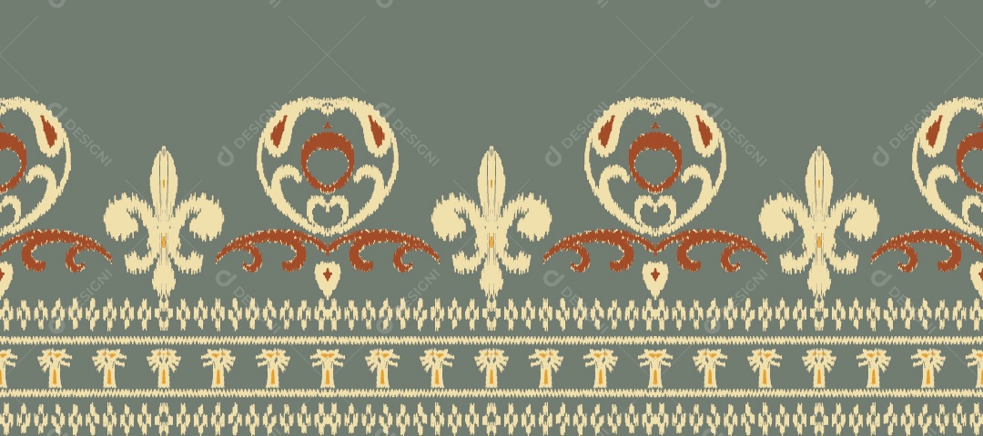 Tapete Tribal Tradicional Estilo Asteca Ilustração Colorida Vetor EPS