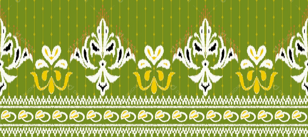 Padrão Tribal Tradicional Estilo Asteca Tapete Ilustração Verde Vetor EPS