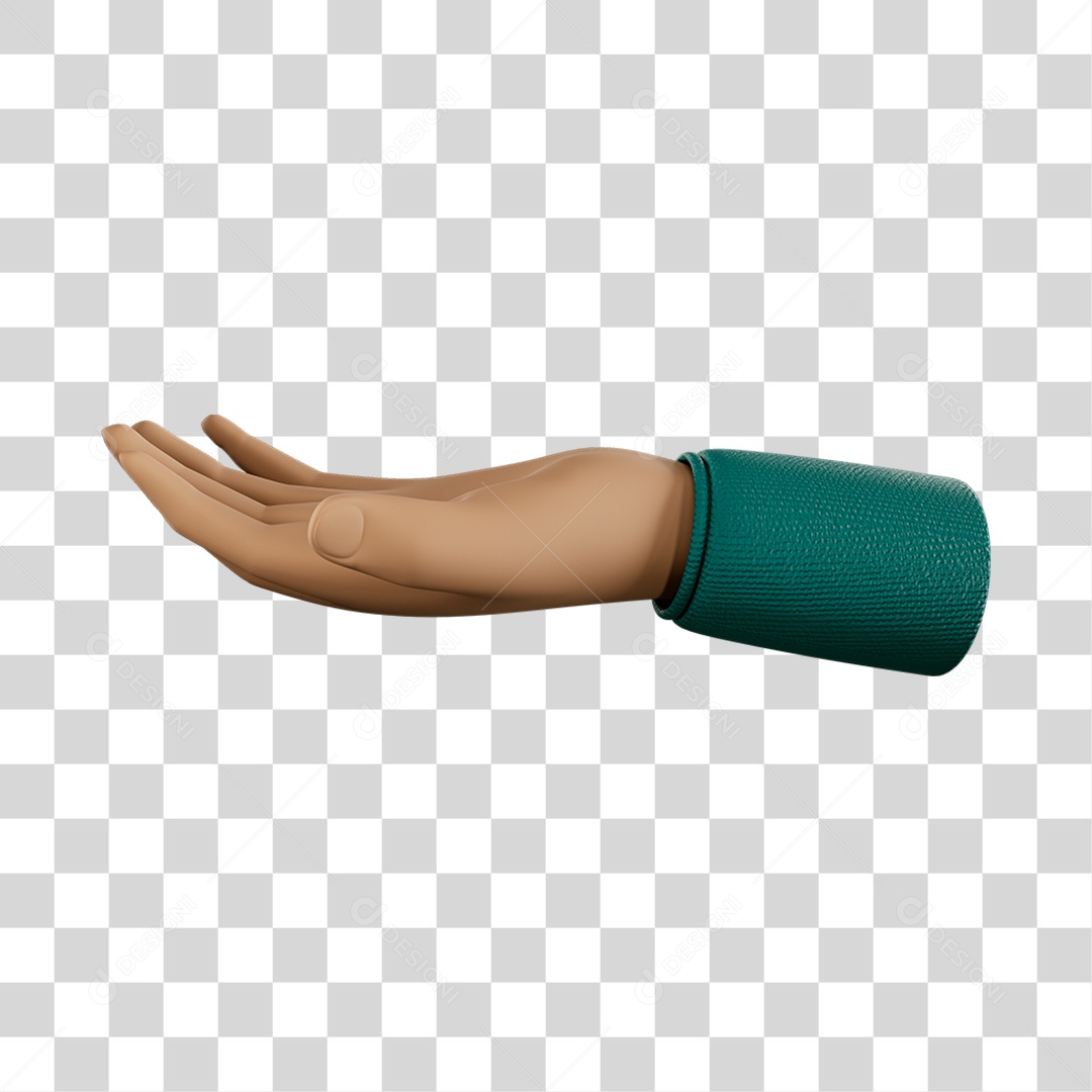 Elemento 3D Mão Composição PNG Transparente
