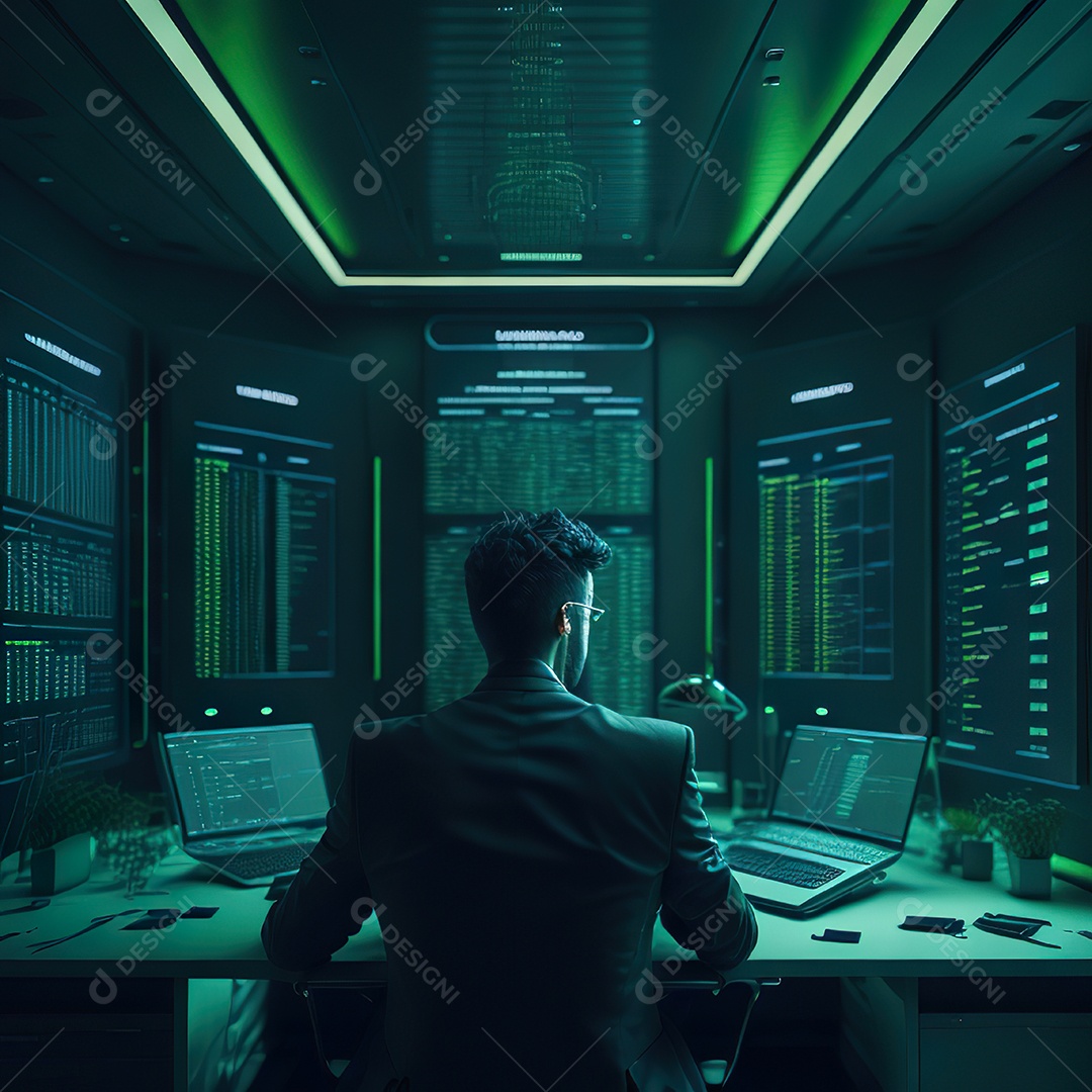 Homem de terno verde analisando bolsa de valores