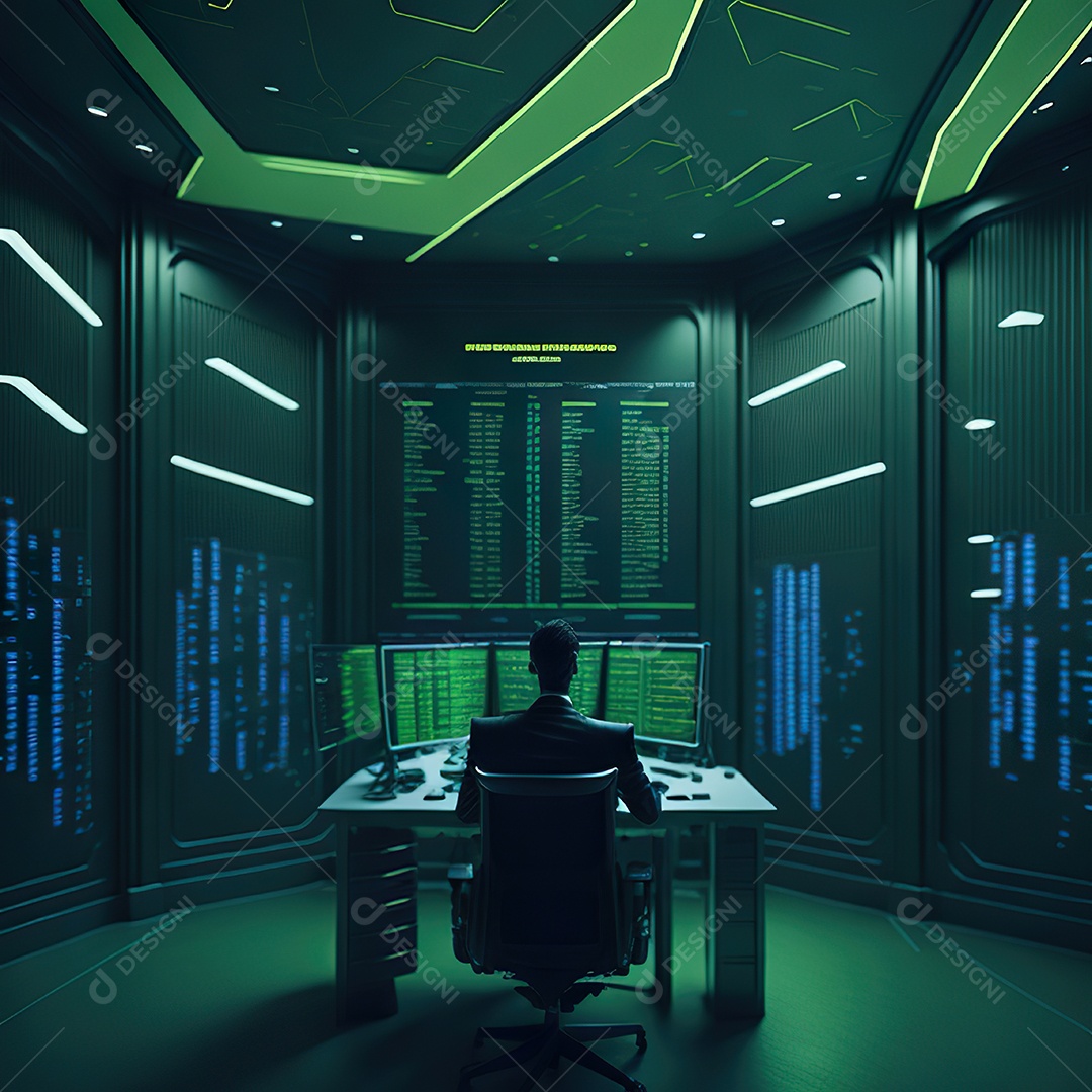 Homem de terno verde analisando bolsa de valores