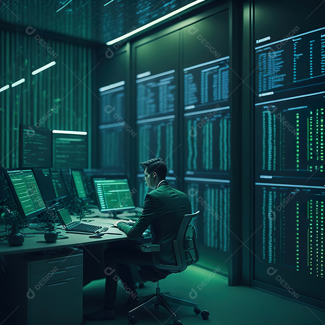 Homem de terno verde analisando bolsa de valores