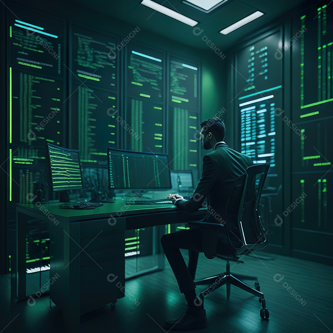 Homem de terno verde analisando bolsa de valores