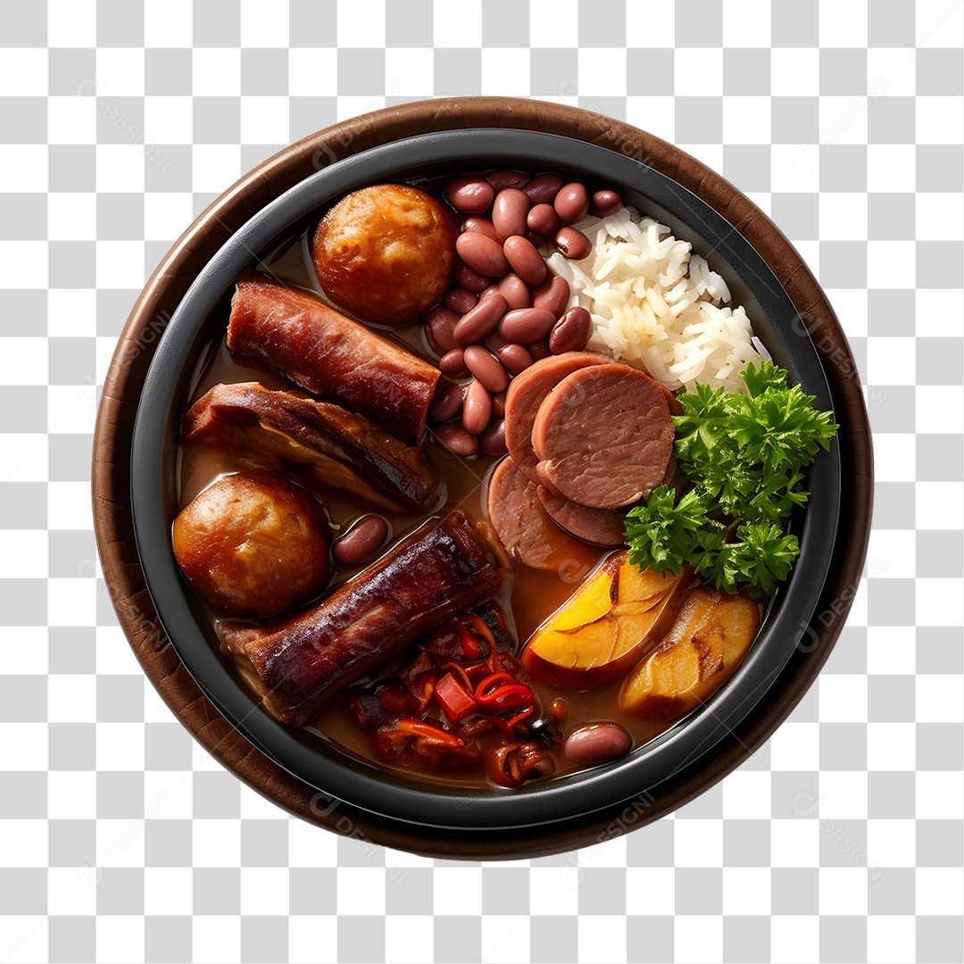 Feijoada Tradicional Brasileira PNG Transparente