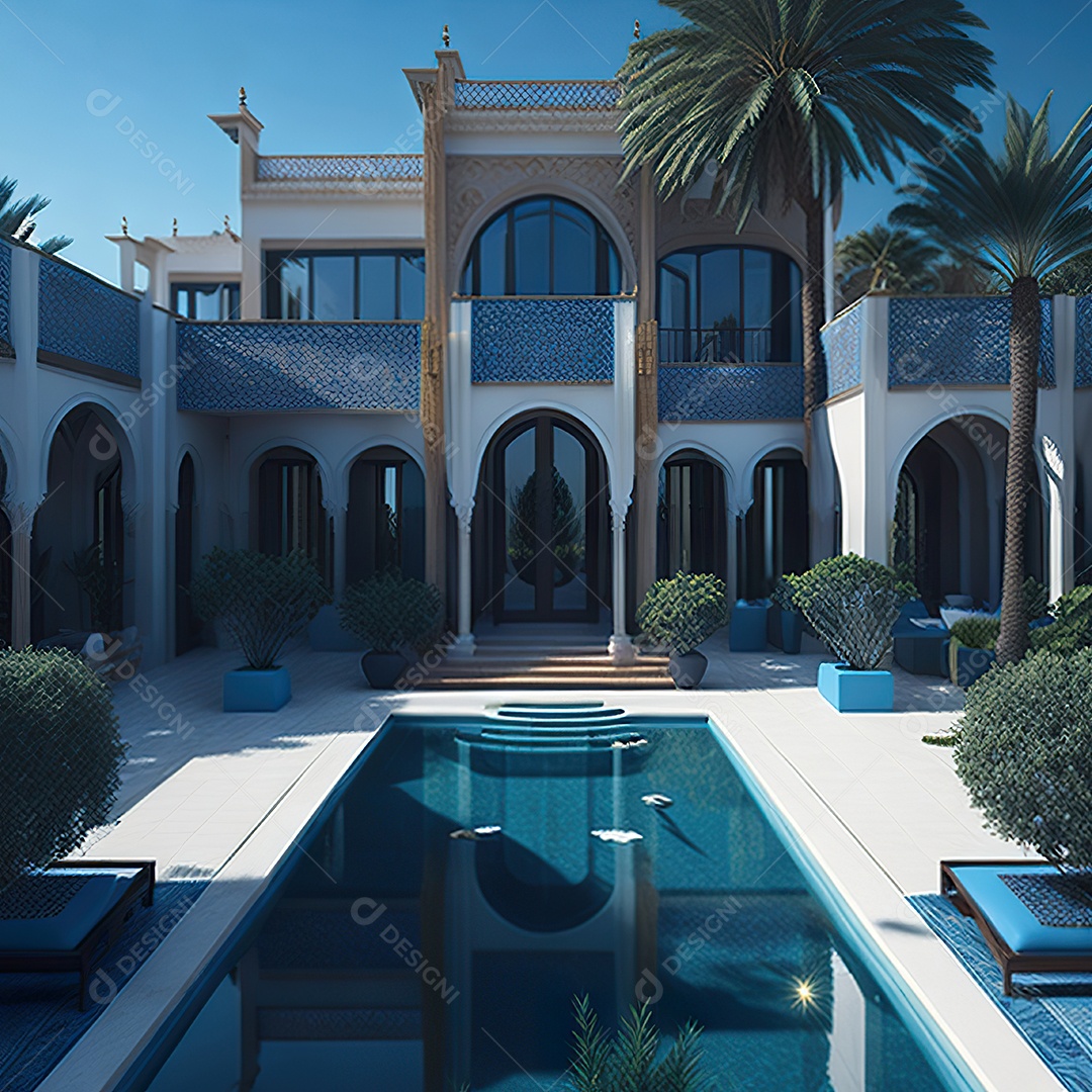 Vila marroquina cercada por água e natureza