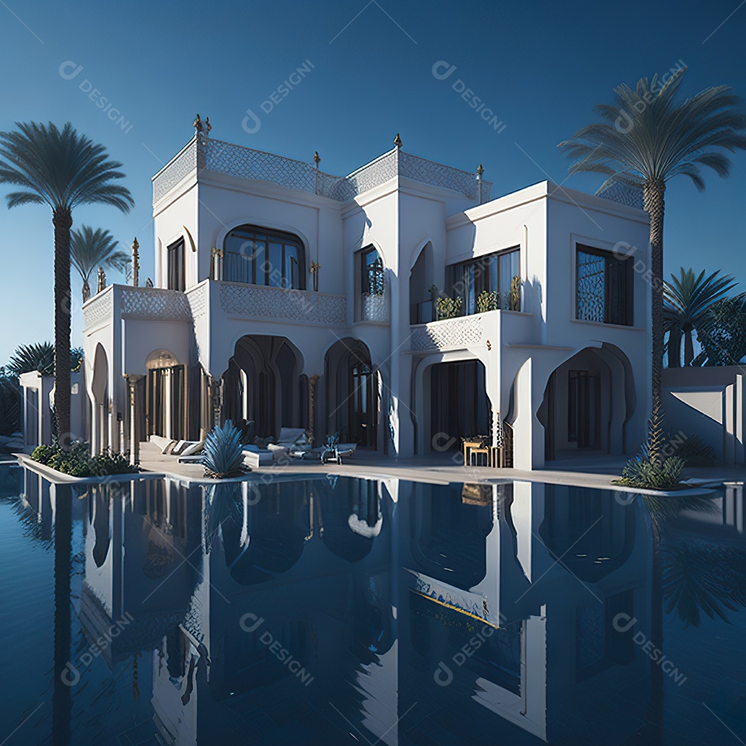 Vila marroquina cercada por água e natureza