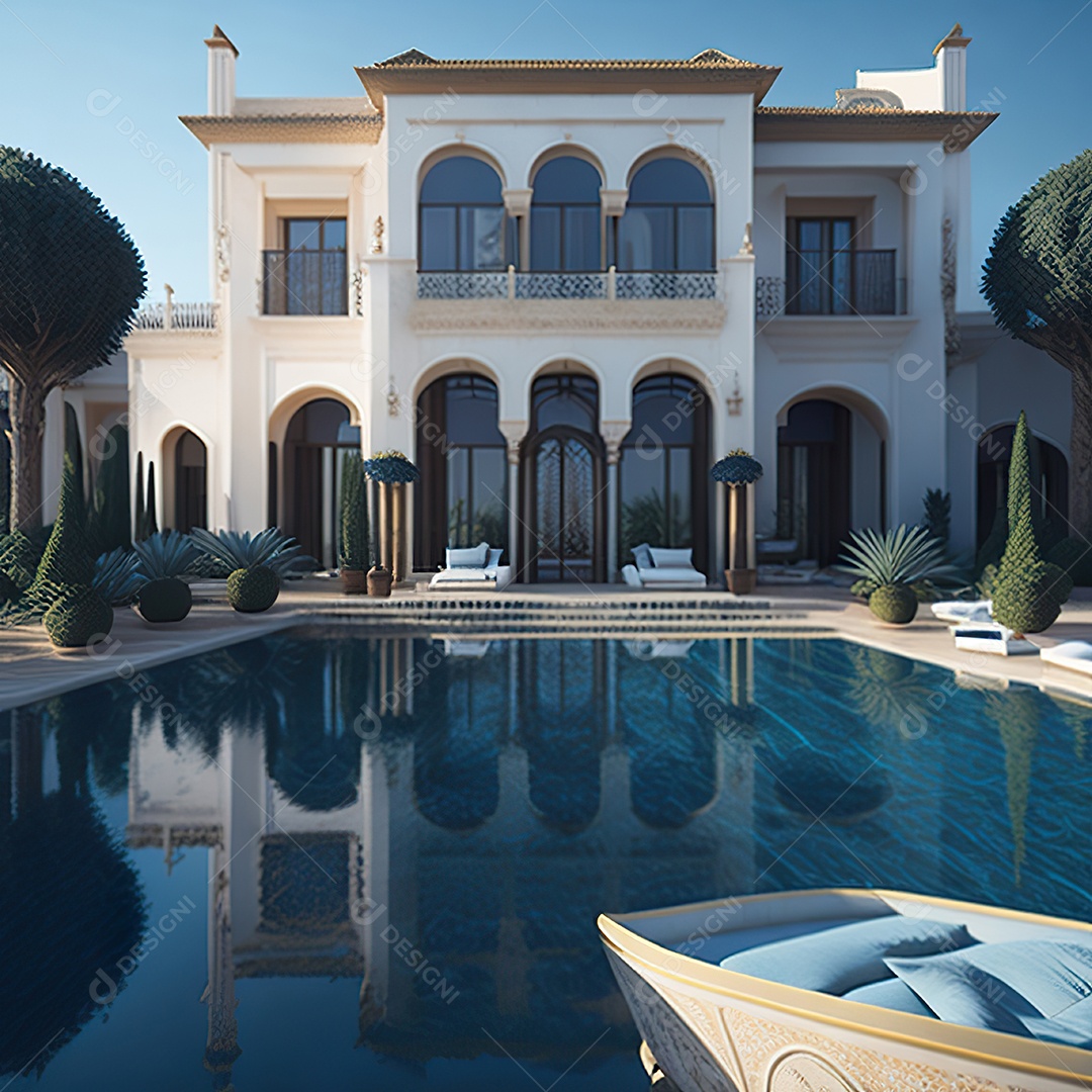 Vila marroquina cercada por água e natureza