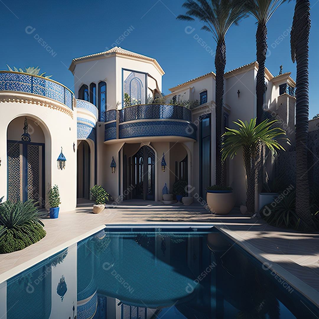 Vila marroquina cercada por água e natureza